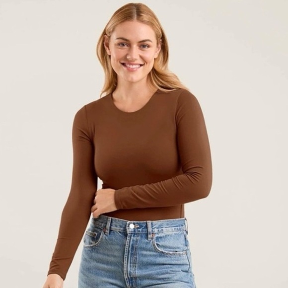 Nuuds Long Sleeve Crew Neck Body Suit Medium - Picture 1 of 6